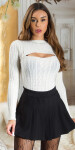 Sexy Knit Sweater with Cut Out Einheitsgroesse