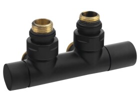 SAPHO - TWIN BLACK pripojovacia súprava ventilov pre stredové pripojenie, čierna mat CP4101BS