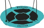 PIXINO Hojdací kruh Čapí hniezdo tyrkysový