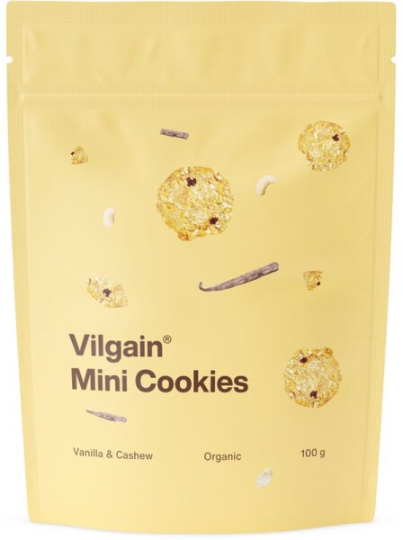 Vilgain Mini Cookies BIO – kešu a vanilka 100 g