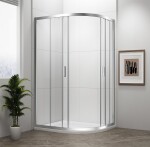 POLYSAN - EASY štvrťkruhová sprchová zástena 900x800, L/R, čire sklo EL2815