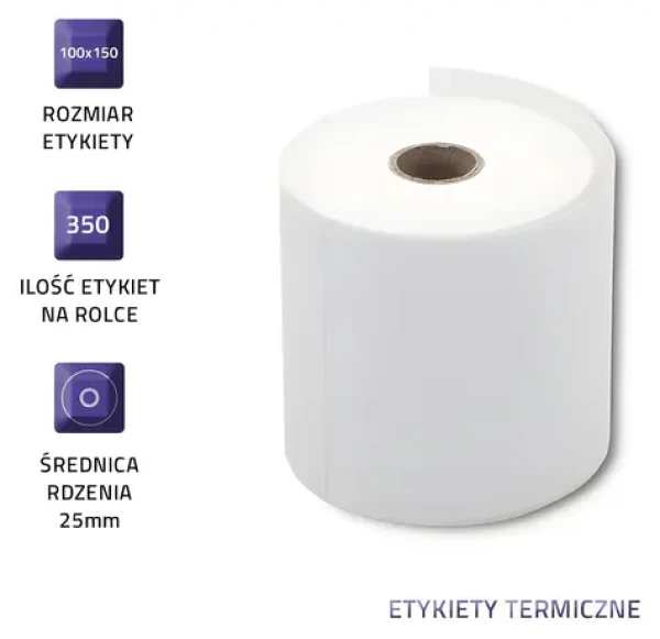 Termoetikety 100 x 150 mm / Etiketa v kotúči / 350 ks (51880)