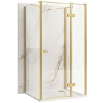 REA/S - Sprchovací kút Atlas 100x80 Brush Gold vpravo KPL-K4775