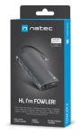 Natec Fowler 2 V2 / Multiportový adaptér / 4K HDMI / 3x USB 3.0 / USB-C PD 100W / RJ-45 1Gb/s / čítačka kariet (NMP-2162)