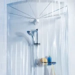Spirella OMBRELLA / Sprchový držiak so závesom / PVC / 93 x 69 x 170 cm