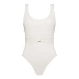 Dámske jednodielne plavky Monogram Rib KW0KW02151-PGA - Calvin Klein L