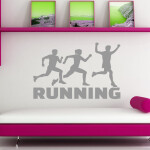 Veselá Stena Samolepka Running Farba: bílá, Veľkosť: 100 x 77 cm