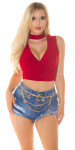 Sexy KouCla-Crop Top with WOW decollete Einheitsgroesse