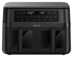Salente DoubleAir čierna / Teplovzdušná fritéza / 2950 W / 11 l / 8 programov (DOUBLEAIR-BK)