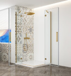 GELCO - TRINITY GOLD štvorcový kút 900x900 rohový vstup, číre sklo, GT2290-90C-G GT2290-90C-G