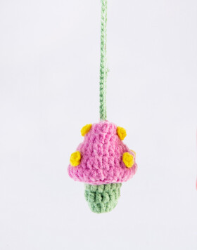 Komono Mycelium Keychain Pink Green