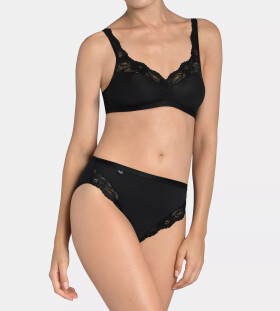 Sloggi Romance - nohavičky Supima® Cotton Tai s čipkou Sloggi BLACK 42