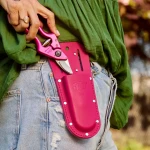Kožené puzdro na nožnice FELCO 910, vášnivo ružová