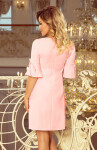 Dámske šaty 217-4 light salmon - NUMOCO XL