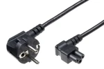 MicroConnect Sieťový napájací kábel Schuko 90° uhol - C5 90° uhol 5m čierna (PE010850A)