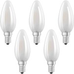 OSRAM 4058075090682 LED En.trieda 2021 E (A - G) E14 sviečkový tvar 4 W = 40 W teplá biela (Ø x d) 35 mm x 100 mm vlákno 5 ks; 4058075090682