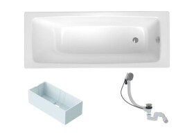 Obdĺžniková vaňa SAT Feel 160x70 cm smaltovaná oceľ ľavá aj pravá SATBVFEEL1603 SATBVFEEL1603