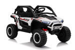 Mamido Mamido Elektrické autíčko Buggy UTV KCK 4x4 biele 24V | 800W | 50 kg | EVA | LED | 2,4Ghz | ECO koža