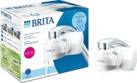 Brita ON TAP V biela / Filtračný systém na vodovodnú batériu / 4 stupne filtrácie / 600 l / 5 adaptérov