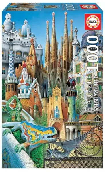 Educa Miniatúrne puzzle Koláž z diela A.Gaudí