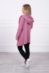 Voľná bunda s kapucňou 8928 tmavoružová - Kesi UNI