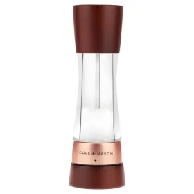 ColeMason Derwent Chestnut Rose Gold / Mlynček na soľ / 19 cm / buk a nerez / nastaviteľné mletie, 3 stupne (H332295)