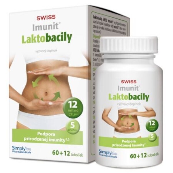 SWISS Imunit laktobacily 60 + 12 kapsúl ZADARMO