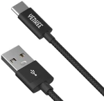 YENKEE YCU 302 kábel USB 2.0 na USB-C čierna / MM / dĺžka 2m / 480 Mbs / 3A (8590669248117)
