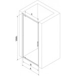 MEXEN/S - Exo sprchové dvere krídlové 80, transparent, chróm 8181-080-000-01-00