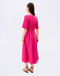 Armedangels Linen Blend Gathered Dress 3434 very berry XS