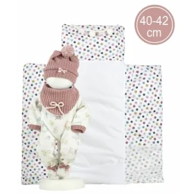Llorens M738-88 oblečenie pre bábiku bábätko NEW BORN veľkosti 40-42 cm s doplnkami