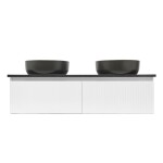 Kúpeľňová skrinka so žulovou doskou SAT Evolution 118x30x44, 8 cm biela mat SATEVO120WMZ SATEVO120WMZ