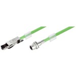 Weidmüller 1234750005 M12 sieťové káble, prepojovacie káble CAT 5e 0.50 m zelená krytie PUR 1 ks; 1234750005