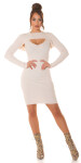 Sexy 2in1 Look Knitdress BEIGE Einheitsgroesse