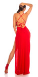 Sexy KouClaMaxi evening gown with WOW!back cutout black Einheitsgroesse