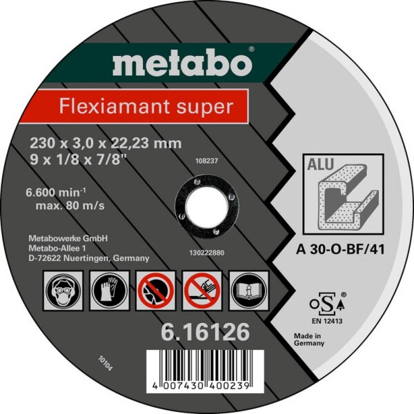 Metabo 616752000 rezný kotúč rovný 125 mm 25 ks hliník, neželezné kovy, měď, mosaz, bronz; 616752000