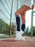 Milena podkolienky 0248-004 S rebrovaným pásom 37-41 světle melanžově černá 37-41