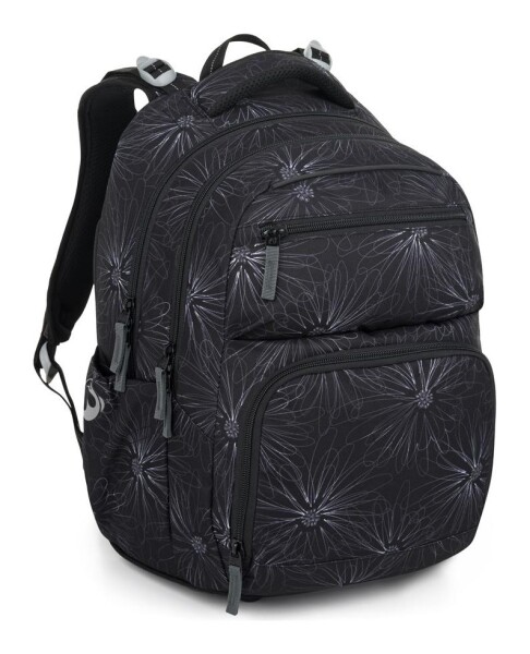 Školská taška Bagmaster ZIPSTER 25 A Black and white flowers