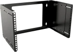 Lanview 19" nástenný otvorený rám 6U čierna / Otvorený rám / nastaviteľná hĺbka / nosnosť 20 kg / šírka 530 mm (RAR210BL)