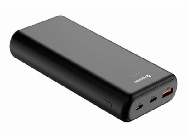 Swissten 22013913 20000 mAh čierna / Power Bank / 12V / 3A / USB-C amp; USB amp; micro-USB (22013913)