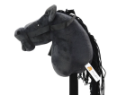 Mamido Kôň na tyči Hobby Horse dlhosrstý so zvukmi čierny