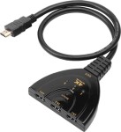 Techly 3-Portowy Prepínač HDMI 3x1 4K*30Hz Pigtail