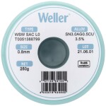 Weller WSW SAC L0 spájkovací cín bez olova cievka Sn3,0Ag0,5Cu 250 g 0.8 mm; T0051388799