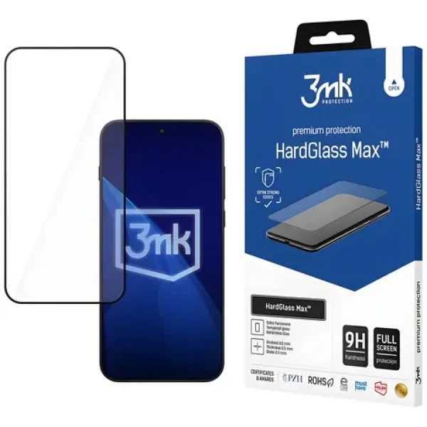 3mk HardGlass Max čierna pre OnePlus 15 5G / Tvrdené sklo / Celoplošné / 9H
