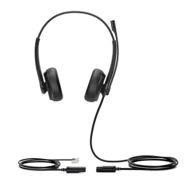 Yealink Náhlavný headset čierna / Headset / Stereo / On-ear / 2,1 m kábel / 32 ? (YHS34 DUAL)