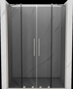 MEXEN/S - Velar Duo posuvné sprchové dvere 140, grafit, nikel kartáčovaný 871-140-000-42-97
