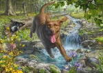 Schmidt Puzzle Psie láska: Jarná prechádzka s labradorom