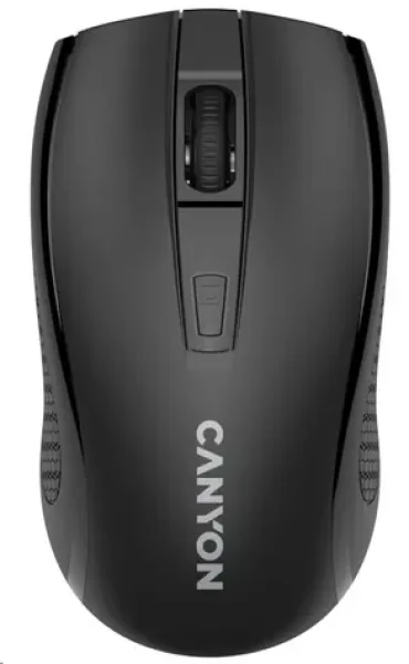Canyon CNE-CMSW07B čierna / optická bezdrôtová myš / 800/1200/1600 dpi / 4 tlačidlá / USB 2.4 Ghz / 1xAA (CNE-CMSW07B)