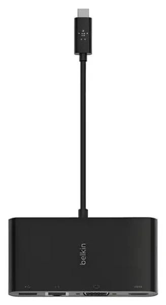 Belkin USB-C multiport adaptér čierna / Adaptér / Gigabit Ethernet / HDMI / VGA / USB-A (AVC005BTBK)