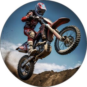 Jedlý papier jazdec motocross pri skoku 19,5 cm - Pictu Hap - Pictu Hap